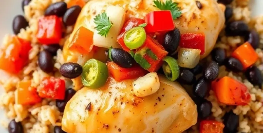 Poulet et haricots au style sud-ouest