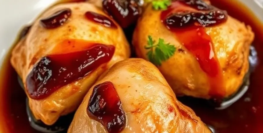 Poulet à la sauce de prune