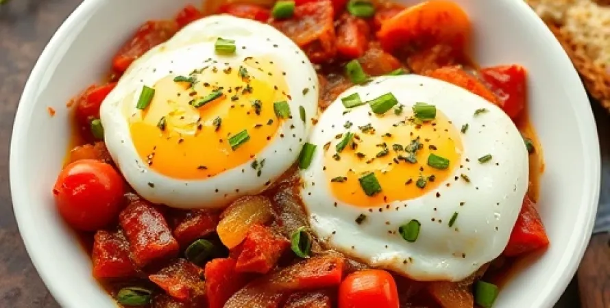 Oeufs pochés chakchouka