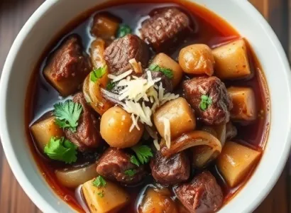 Potage de boeuf et oignons