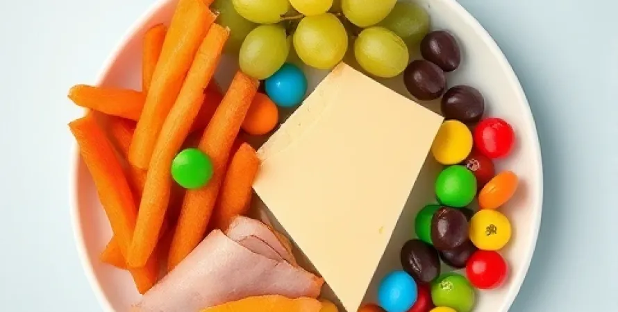 Repas enfantin coloré