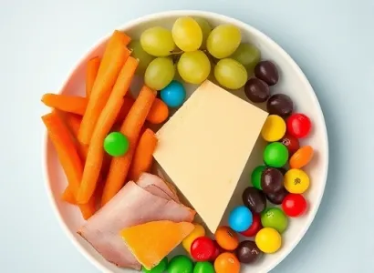 Repas enfantin coloré