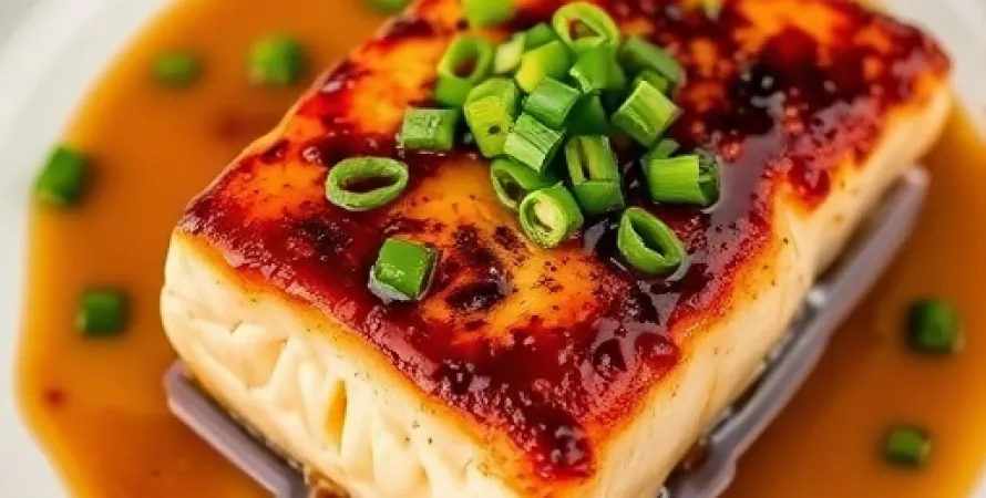 Poisson mahi mahi au glaze de soja