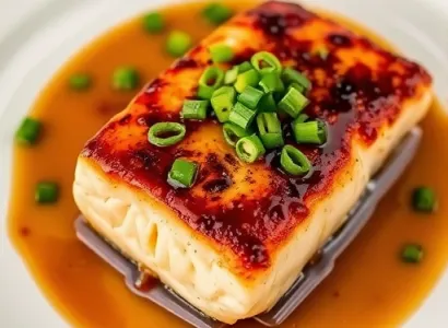 Poisson mahi mahi au glaze de soja
