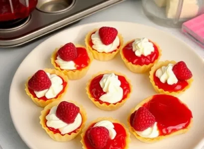 Tartelettes aux framboises et fromage blanc