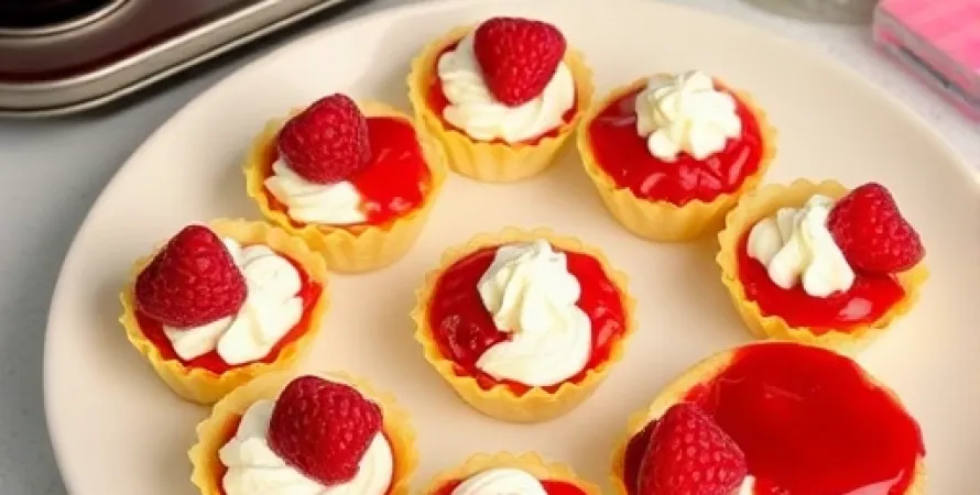 Tartelettes aux framboises et fromage blanc