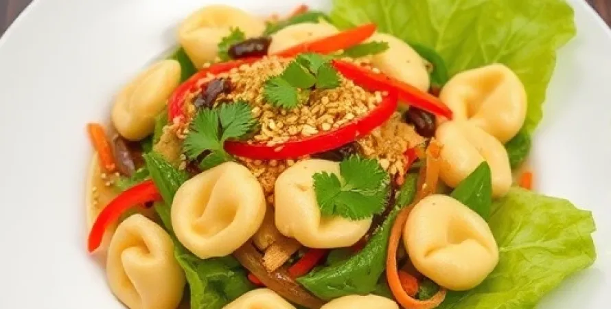 Salade de tortellini au dressing thai