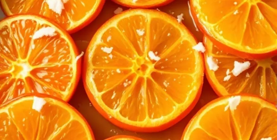 Fruits au four à l'orange