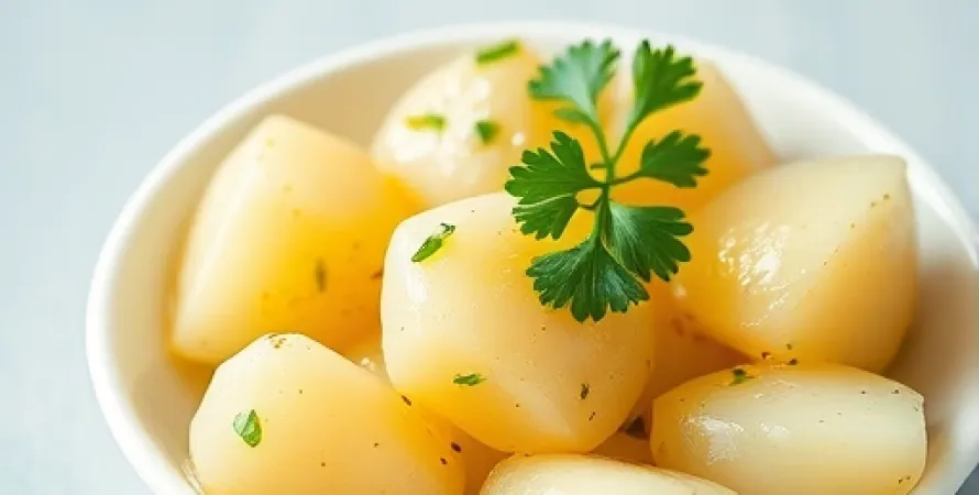 Pommes de terre vapeur au citron et ail