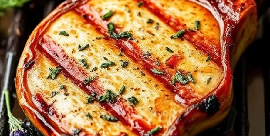 Côte de porc au lavandier