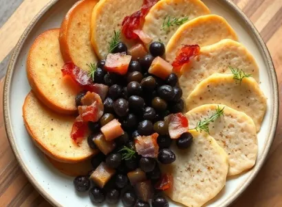 Pâtes aux épinards, bacon et haricots noirs