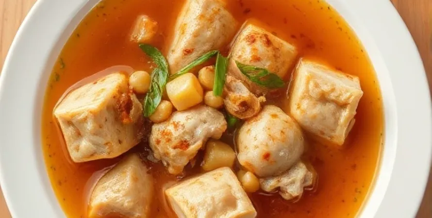 Potage de poulet et feuillettes