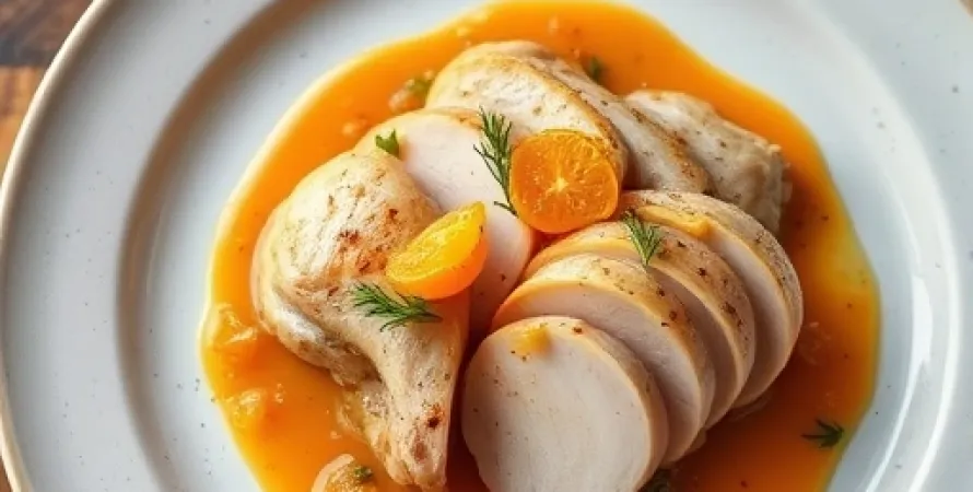 Poulet à la marmelade d'orange