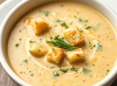Soupe de brocolis et poireau