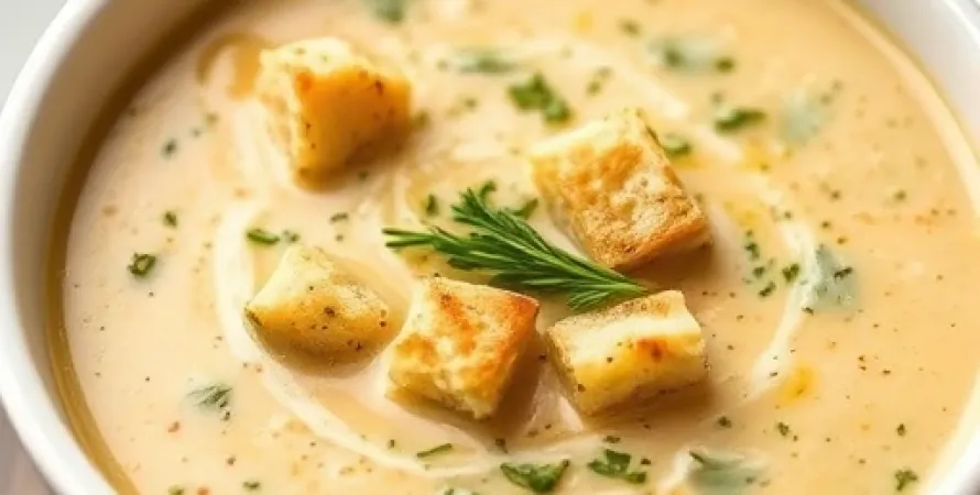 Soupe de brocolis et poireau