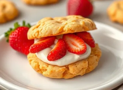 Cookies à la crème de fraise