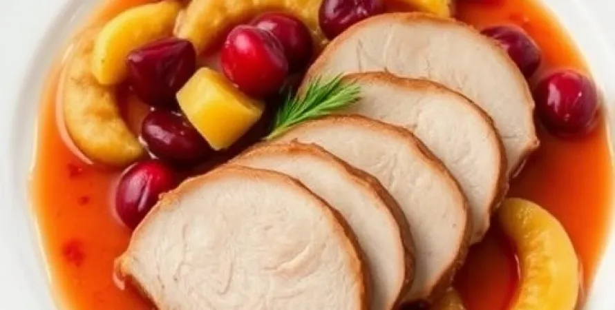 Côtes de porc aux cranberries