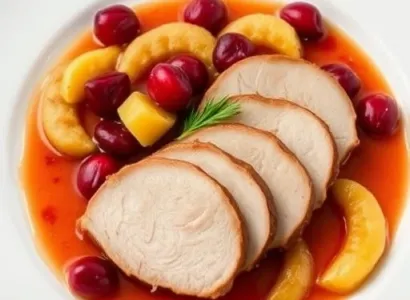 Côtes de porc aux cranberries