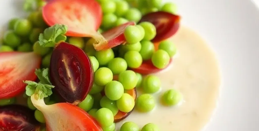 Salade de betterave et pois sucrés