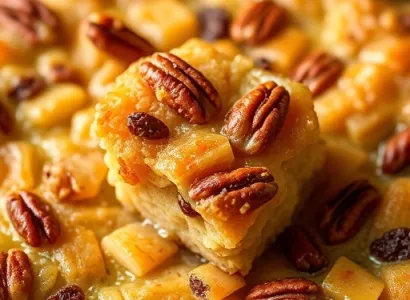 Kugel aux pommes et noix de pécan