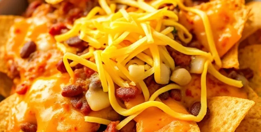 Nachos au fromage et haricots
