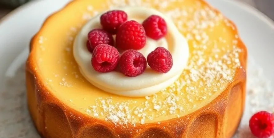 Gâteau jaune sans gluten à la framboise