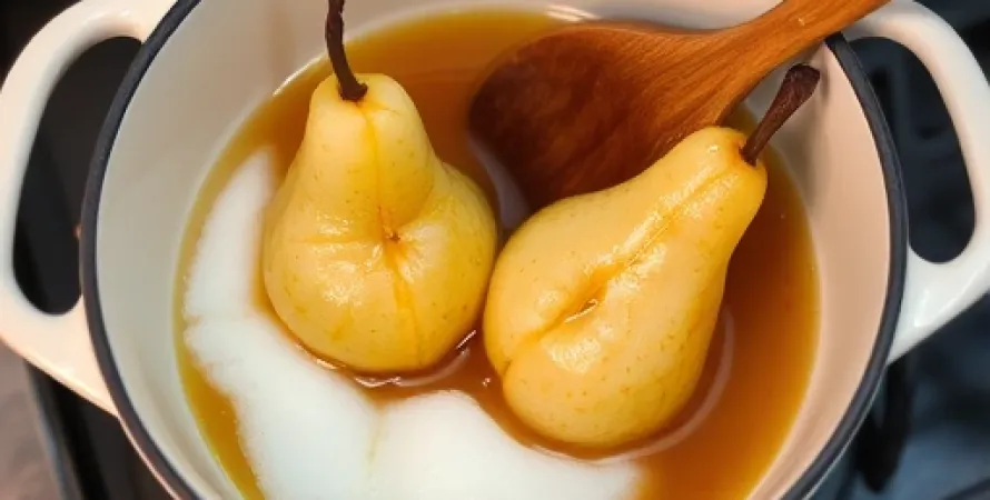 Confit de poires au miel