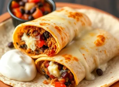 Burritos au chorizo et fromage blanc