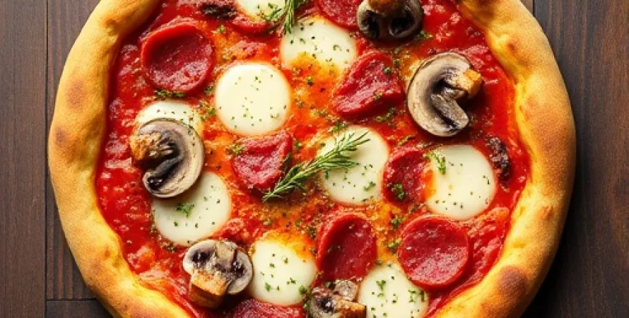 Pizza à la croûte de hamburger