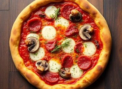 Pizza à la croûte de hamburger