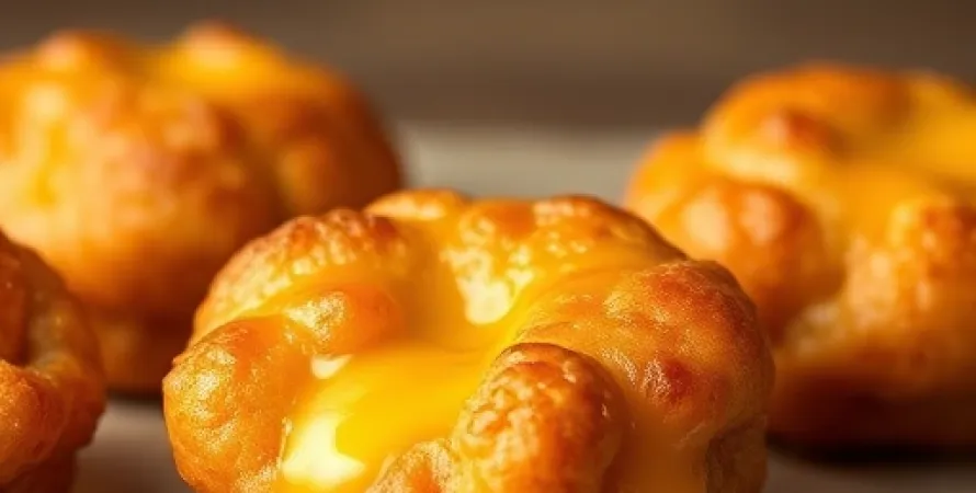 Poufs de fromage caramélisés