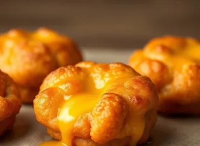 Poufs de fromage caramélisés