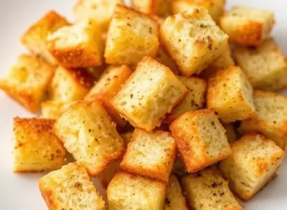 Croûtons au pain levain