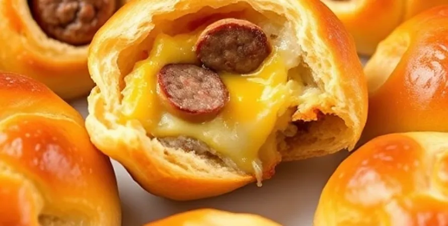 Kolaches au fromage et aux saucisses