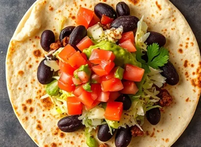 Tortillas épicées au haricot noir