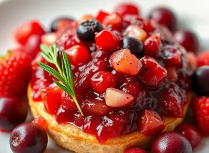 Relish aux cranberries et framboises