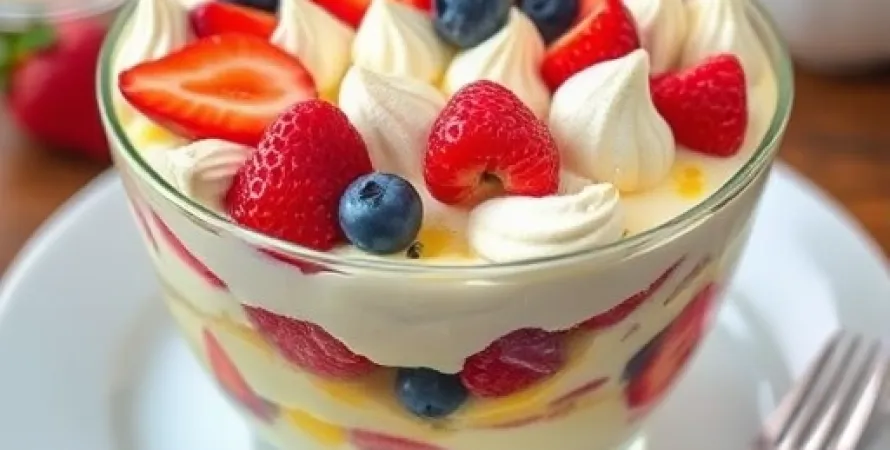 Trifle aux fruits sans lait