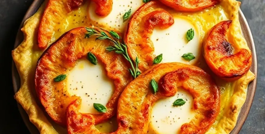 Gratin de poivrons, épinards et fromages