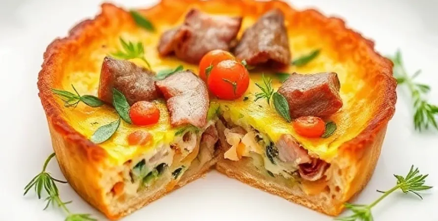 Tarte aux herbes avec cruste de cornbread