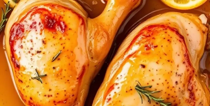 Cuisses de poulet au sirop d'abricot