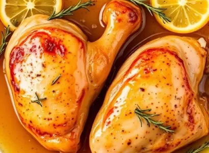 Cuisses de poulet au sirop d'abricot