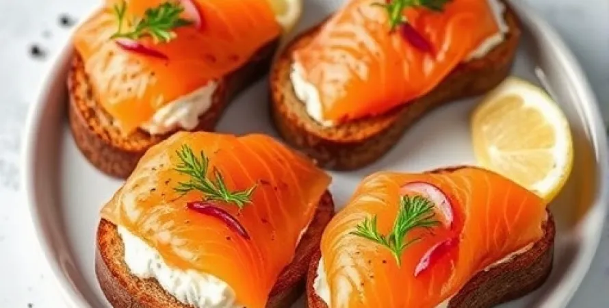 Canapés au Saumon Fumé