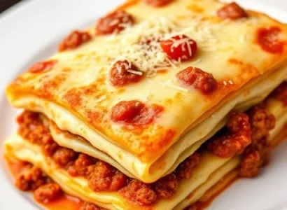Lasagnes au fromage et à la viande