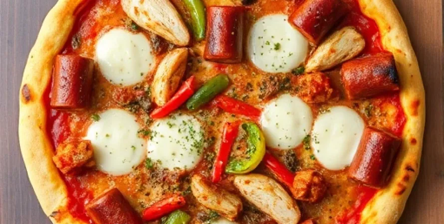 Pizza Cajun au poulet