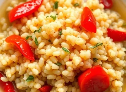 Couscous aux Poivrons Rouges