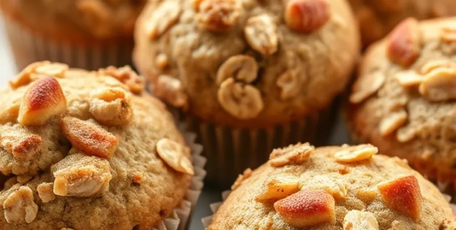 Muffins aux flocons d'avoine et pomme