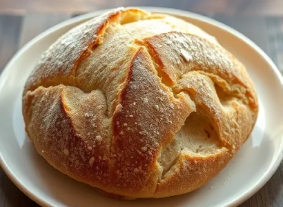 Pain sans levure avec levain