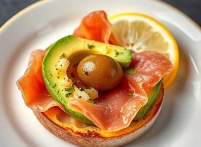 Apéritif d'avocat et prosciutto