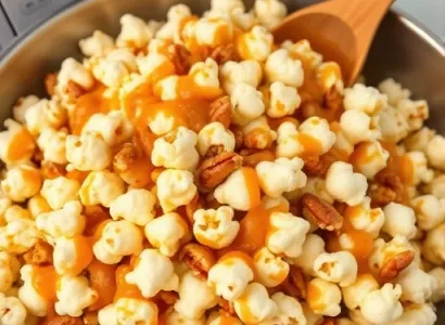 Popcorn caramel aux noix