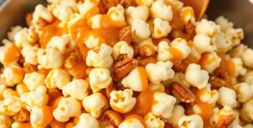 Popcorn caramel aux noix